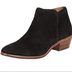 Sam Edelman Black Suede Short Booties